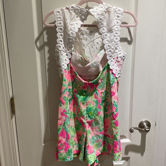 Lilly Pulitzer Sadie romper in rax berry catty shack - Picture 3 of 7